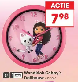 Top1Toys Gabby's Dollhouse Wandklok aanbieding