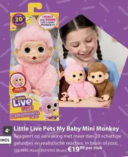 Top1Toys Little Live Pets My Baby Mini Monkey aanbieding