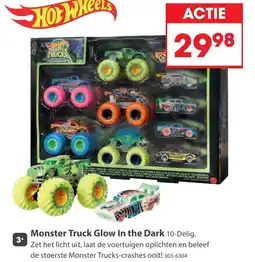 Top1Toys Hot Wheels Monster Truck Glow In the Dark 10-Delig aanbieding