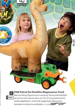 Top1Toys Paw patrol de dinofilm megasaurus truck aanbieding