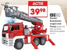 Top1Toys Bruder Brandweerwagen met Pomp aanbieding