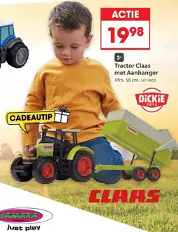 Top1Toys Claas Tractor met Aanhanger aanbieding