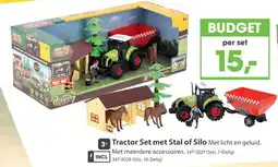 Top1Toys Kawong Tractor Set met Stal of Silo aanbieding