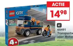 Top1Toys LEGO CITY Transportwagen voor Motor aanbieding