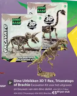Top1Toys Dino Uitbikken 3D T-Rex, Triceratops of Brachio aanbieding