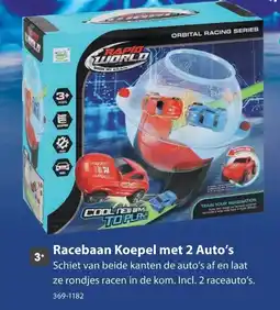 Top1Toys Rapid World Racebaan Koepel met 2 Auto's aanbieding
