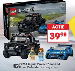 Top1Toys LEGO SPEED CHAMPIONS 77264 Jaguar Project 7 en Land Rover Defender aanbieding