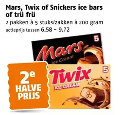 Poiesz Mars, Twix of Snickers ice bars aanbieding