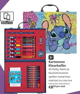 Top1Toys Stitch Kartonnen Kleurkoffer aanbieding