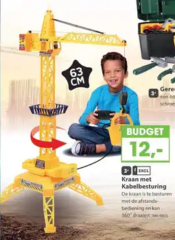 Top1Toys Budget kraan met kabelbesturing aanbieding