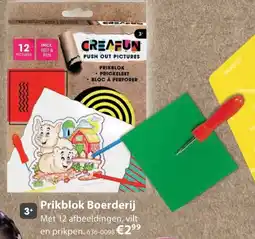 Top1Toys CreaFun Prikblok Boerderij aanbieding
