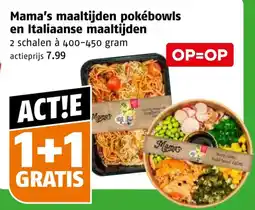 Poiesz Mama's maaltijden pokébowls en Italiaanse maaltijden aanbieding