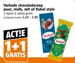 Poiesz Verkade chocoladereep aanbieding