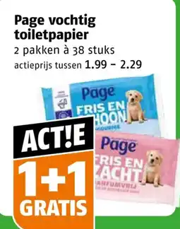 Poiesz Page vochtig toilet papier aanbieding