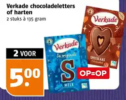 Poiesz Verkade chocoladeletters of harten aanbieding