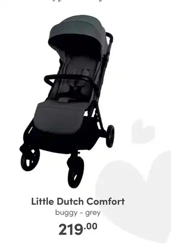 Baby & Tiener Little Dutch Comfort buggy - grey aanbieding