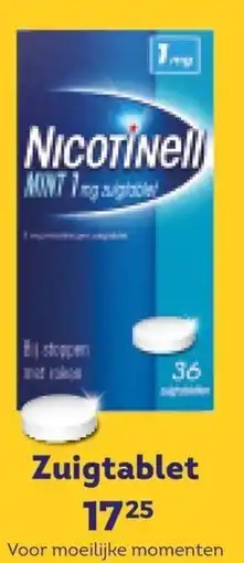 Trekpleister Nicotinell Mint 1 mg zuigtablet aanbieding