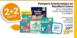 Trekpleister Pampers luierbroekjes en NewBorn luiers aanbieding