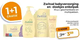 Trekpleister Zwitsal babyverzorging en -doekjes enkelpak aanbieding