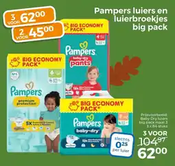 Trekpleister Pampers luiers en luierbroekjes big pack aanbieding