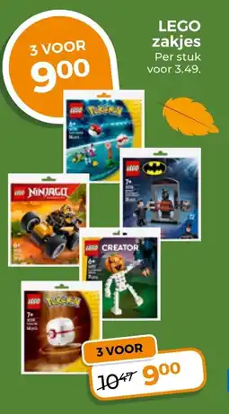 Trekpleister LEGO zakjes aanbieding