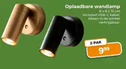 Trekpleister Oplaadbare wandlamp aanbieding