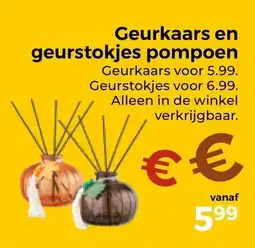 Trekpleister Geurkaars en geurstokjes pompoen aanbieding