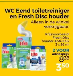 Trekpleister WC Eend toiletreiniger en Fresh Disc houder aanbieding