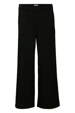 Wehkamp Object TALL wide leg regularwaist casual broek zwart - TALL aanbieding