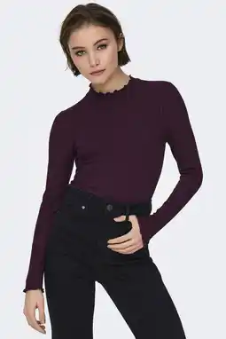 Wehkamp JDY trui violet rib gebreid aanbieding