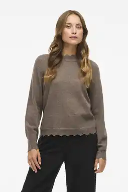 Wehkamp VILA gebreide trui taupe aanbieding