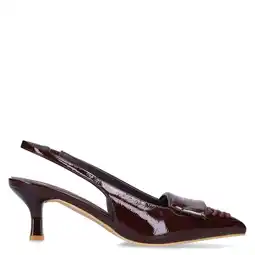 Wehkamp Sacha lak slingback pumps bruin aanbieding