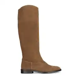 Wehkamp Poelman Isabella suède hoge laarzen cognac aanbieding