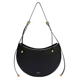 Wehkamp Furla leren schoudertas Moonstone zwart aanbieding