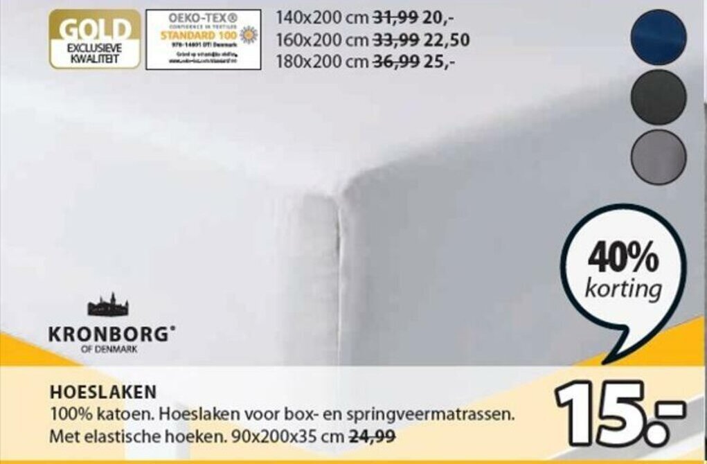Hoeslaken aanbieding bij Jysk