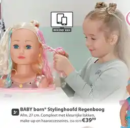 Top1Toys BABY born Styling hoofd Regenboog aanbieding