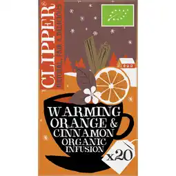 Jumbo Clipper Warming Orange & Cinnamon Organic Infusion with Orange Flavour 20 Stuks 40 g aanbieding