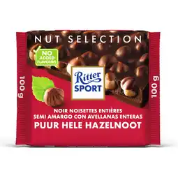 Jumbo Ritter Sport Puur Hele Hazelnoot 100 g aanbieding