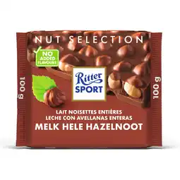 Jumbo Ritter Sport Melk Hele Hazelnoot 100 g aanbieding
