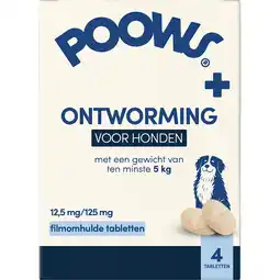 Jumbo PoOws Ontworming voor Honden 5kg 4 Tabletten aanbieding