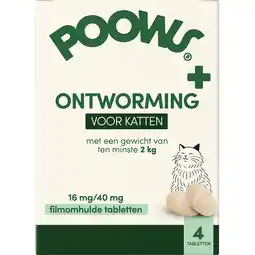 Jumbo PoOws Ontworming voor Katten 2kg 16mg/40mg 4 Tabletten aanbieding