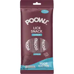Jumbo Poows Lick Snack kat tonijn 3x15 g aanbieding