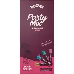 Jumbo Poows Lick Snack Kat Partymix 18 st aanbieding