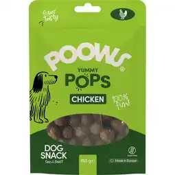 Jumbo Poows Kip Pops hond 150 g aanbieding