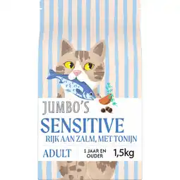 Jumbo Jumbo's Kattenvoer Sensitive Rijk aan Zalm, met Tonijn Adult 1,5 kg aanbieding