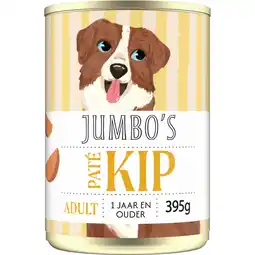 Jumbo Jumbo's Paté Kip Zoete Aardappel Adult 395 g aanbieding