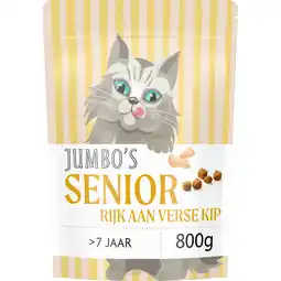 Jumbo Jumbo's Kattenvoer Senior Rijk aan Verse Kip en Zoete Aardappel 800 g aanbieding