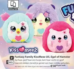 Top1Toys Funtasy family kissmeez uil, egel of hamster aanbieding