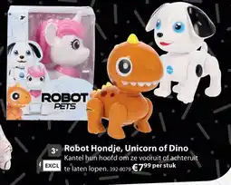 Top1Toys Robot hondje, unicorn of dino aanbieding