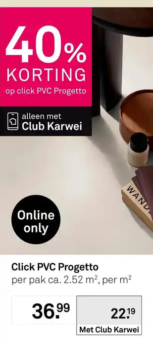 Karwei Click PVC Progetto aanbieding